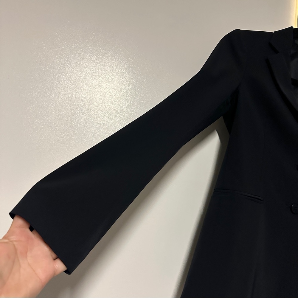 Theory Black Two Button Polyester Blend Blazer Si… - image 5